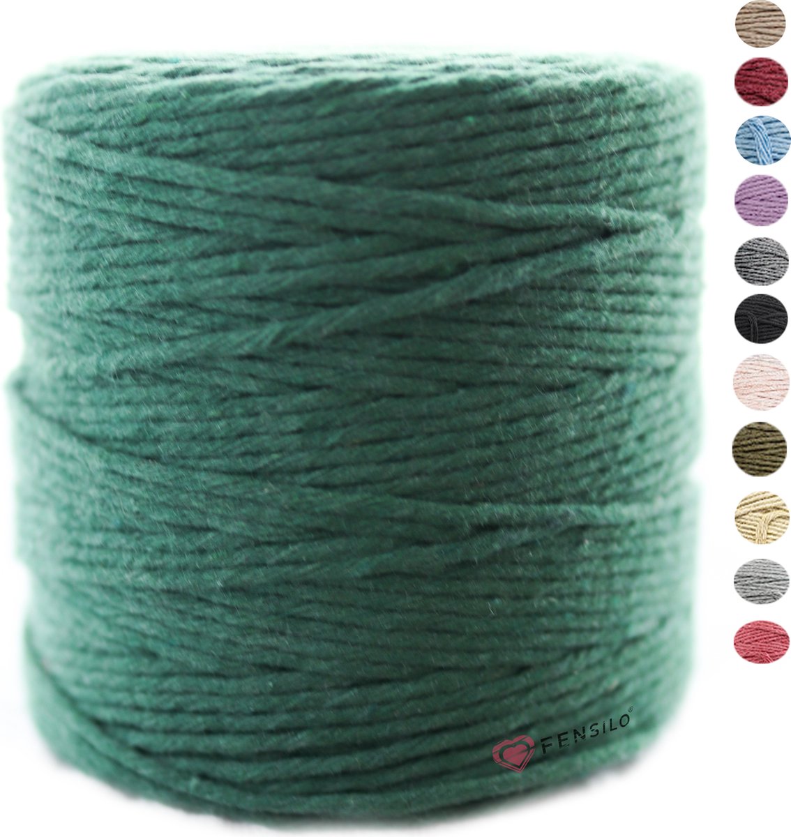 3mm x 200m GROEN macramé katoenen koord Macrame Touw|kleuren om mee te knutselen|Garen voor Wandkleed en Plantenhanger Zelf Maken|Dromenvanger||engel van macramé